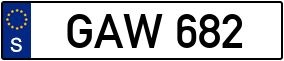 Trailer License Plate